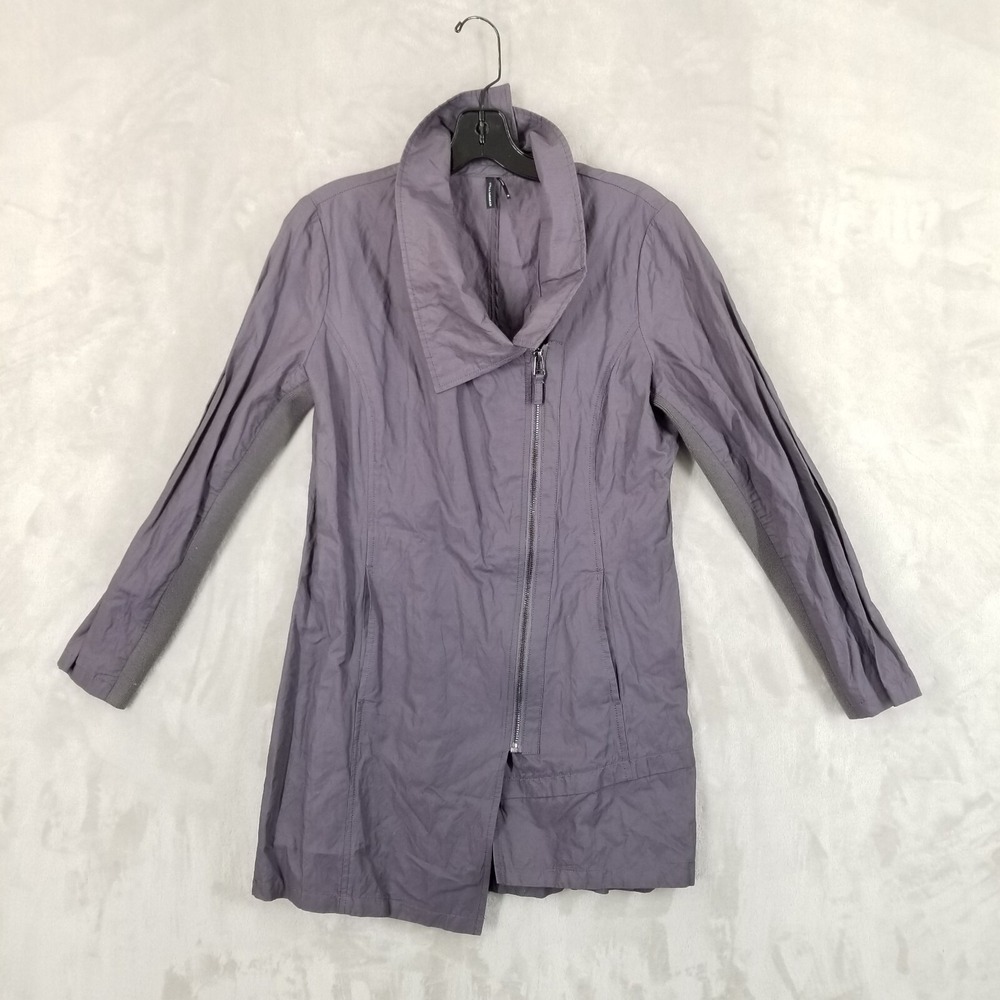 Stella Carakasi Jacket Women Smal Purple Asymmetrical Architectural Minimal Zip